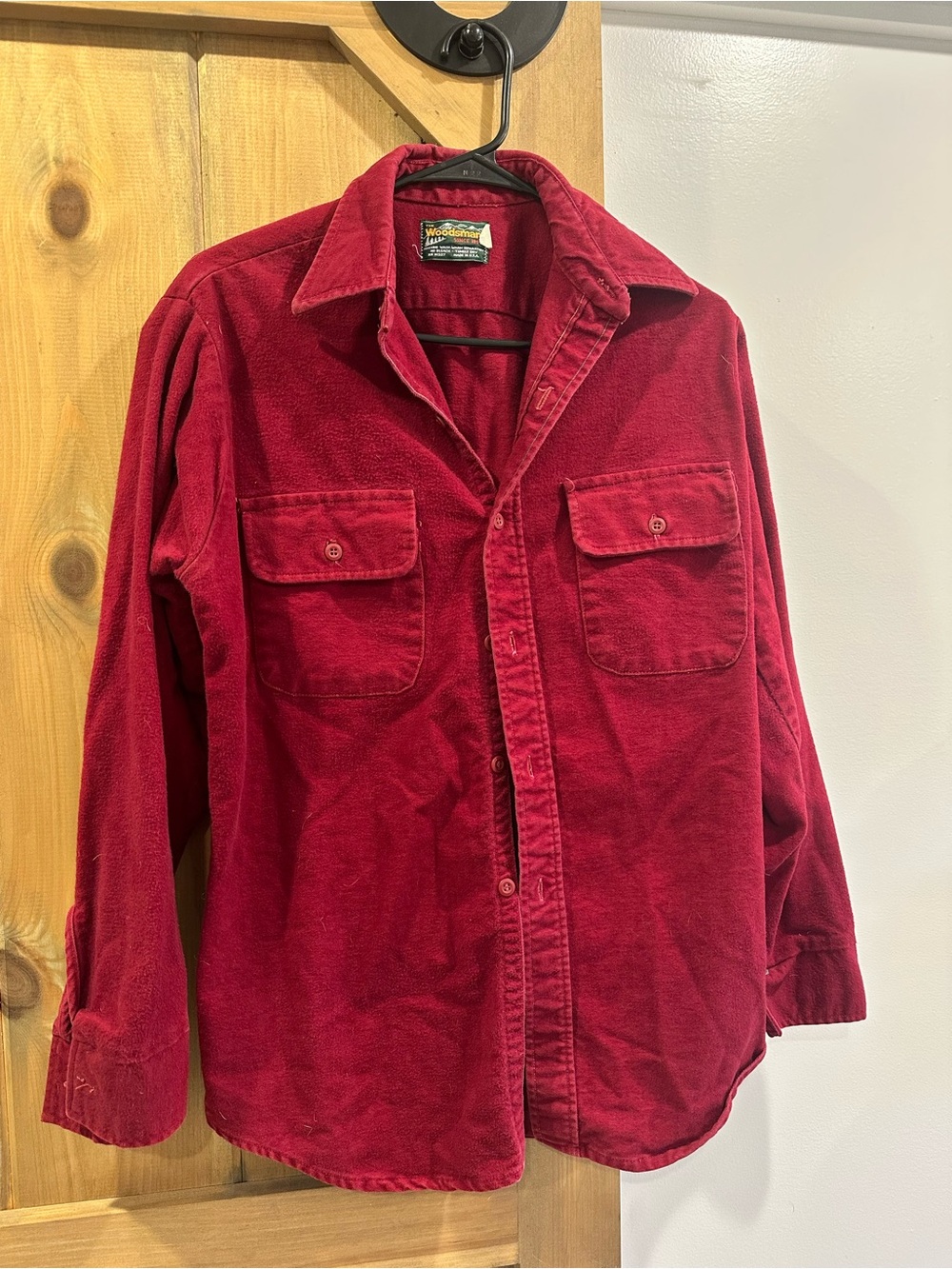 Men's Red Lightweight Shirt Jacket